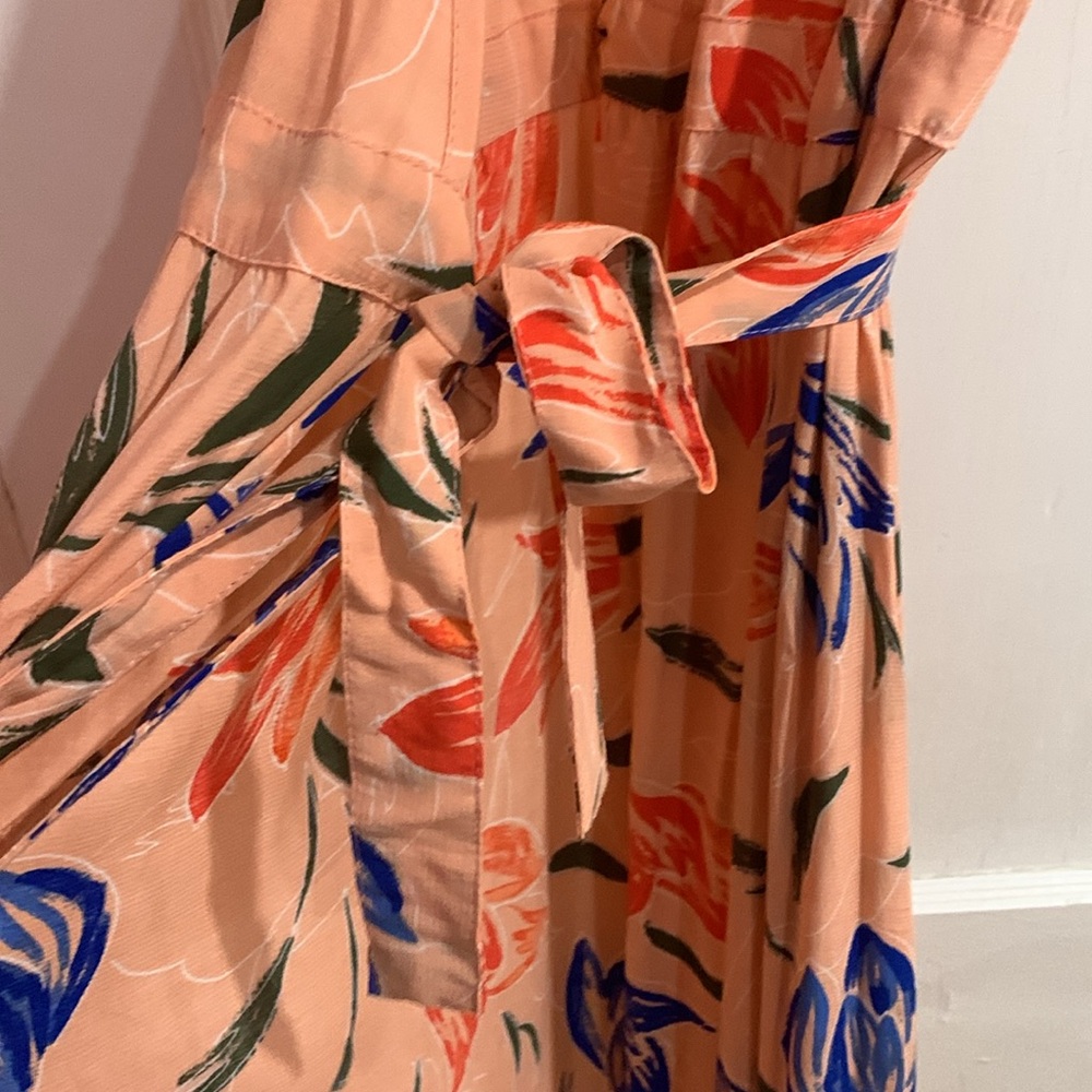 NWT | Olivaceous Floral Tulip Wrap Maxi Dress - Size Large - Picture 7 of 11